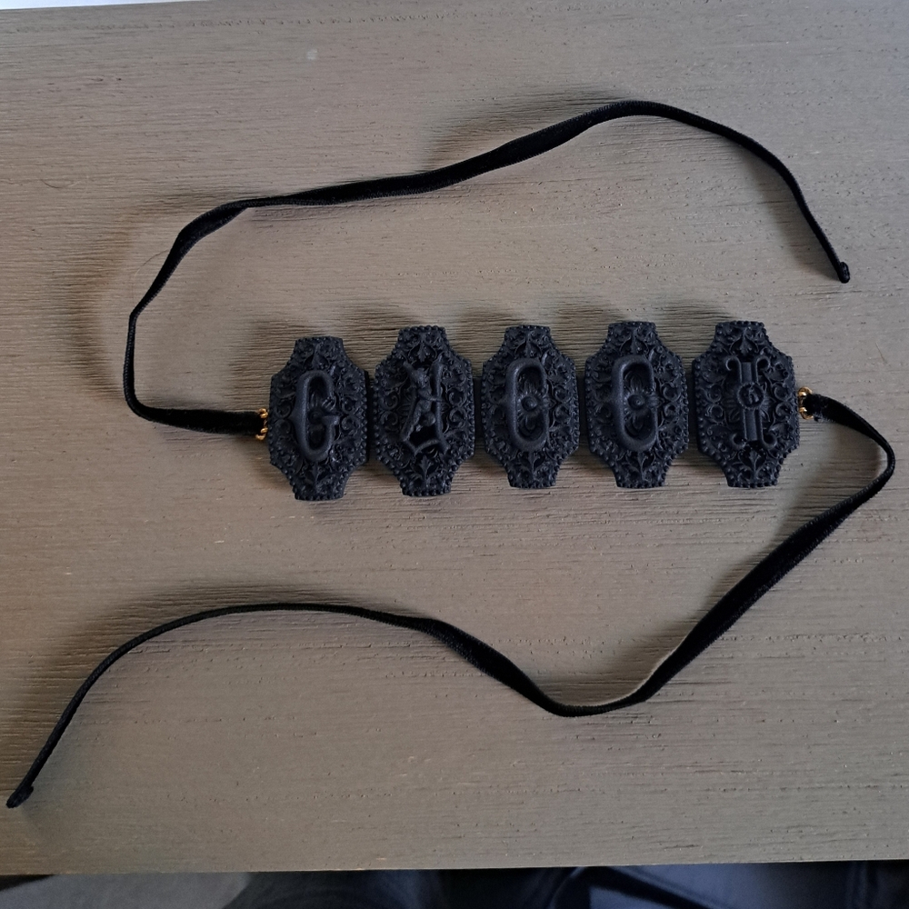 Gucci Black Baroque Choker